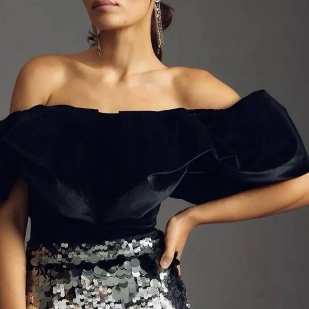 Hutch Black Off-Shoulder Top